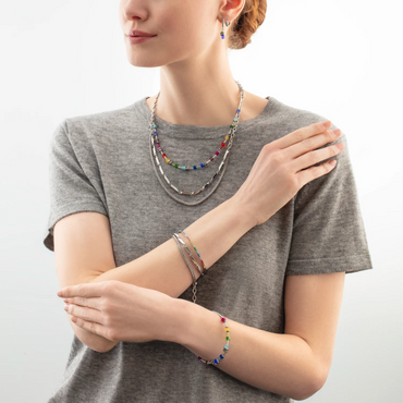 Coeur De Lion Eternal Love Multicolour Hoop Earrings 15mm