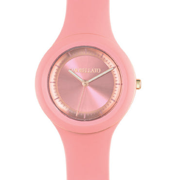 Coral Pink & Rose Gold Colours Waterproof Watch