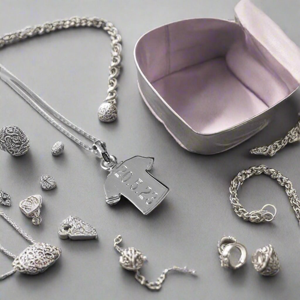 Sterling Silver Personalised Football Jersey Pendant