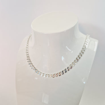 Connell's Sterling Silver Solid Curb 6mm Chain