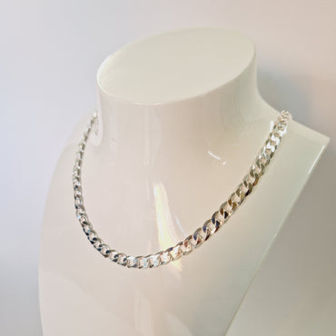 Sterling Silver Solid Curb 5.3 mm Chain