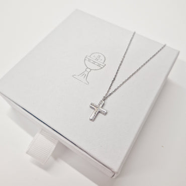 Criss Cross Children Sterling Silver Cross Pendant