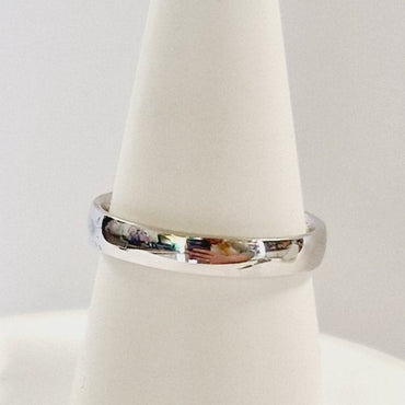 Sterling Silver Unisex Ring Band 4 mm