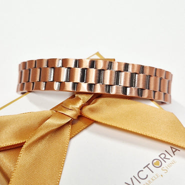 close up of classic magentic bangle for men