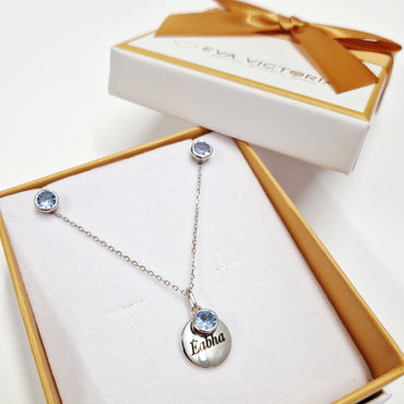 march birthstone jewellery set personalised - eva victoria ireland