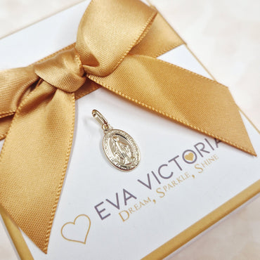 9ct gold oval Miraculous Medal 13 mm eva victoria ireland