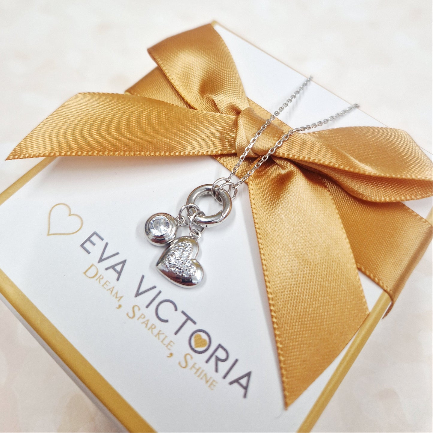 Sterling Silver Heart Charm Necklace