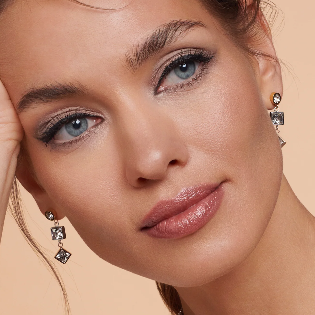 Coeur De Lion 4545E Square Trilogy Tricolur Earrings