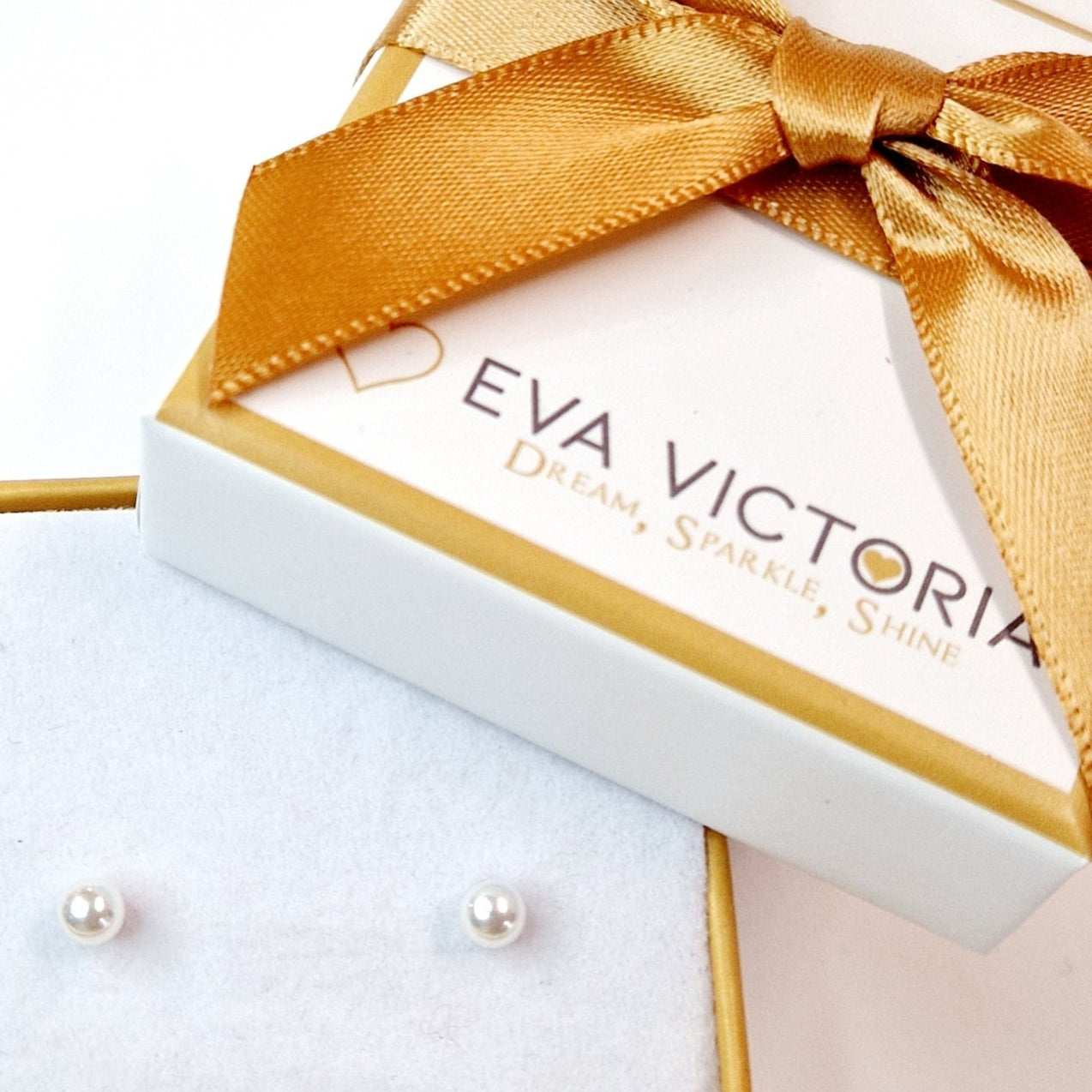 4mm White Pearl Sterling Silver Stud Earrings