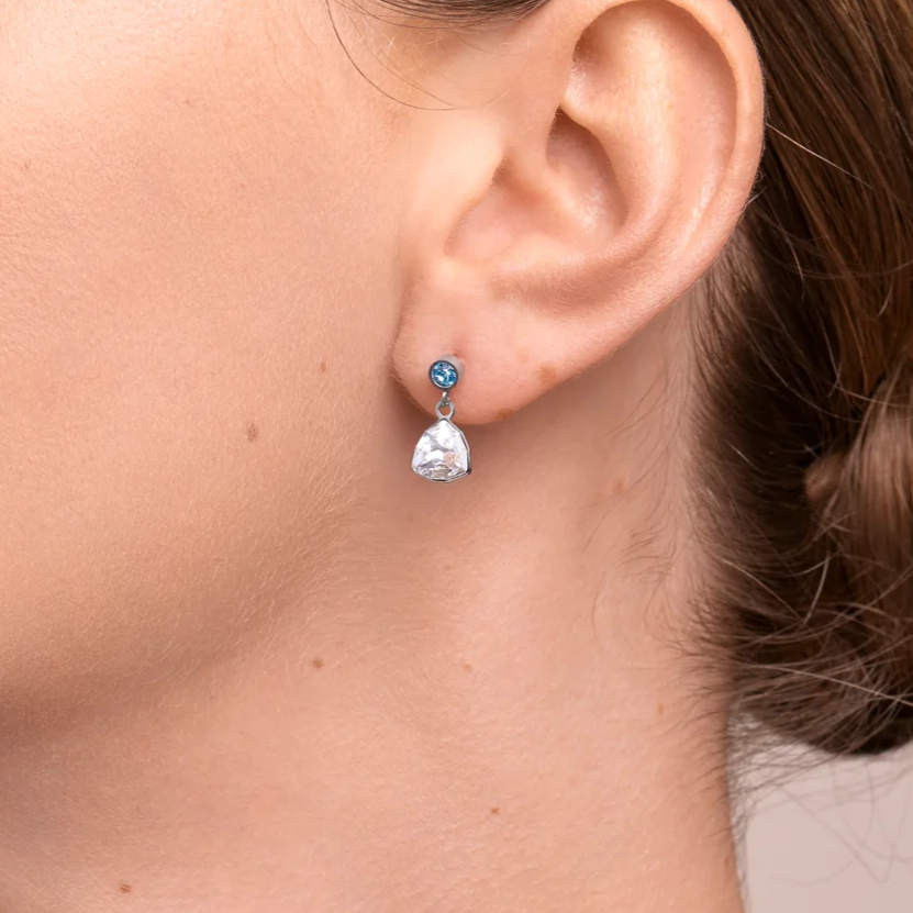 Coeur De Lion 5032E Crystal Aqua Drop Earrings