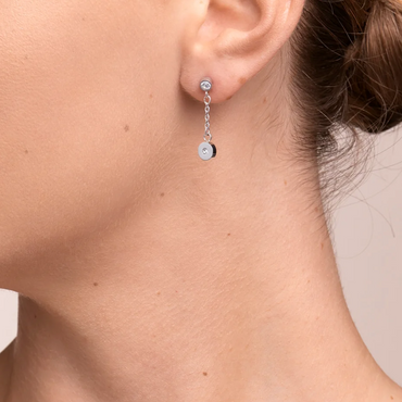 Coeur De Lion 5041E Chain and Coin Earrings