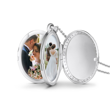 Newbridge Photo Locket with Cubic Zirconia