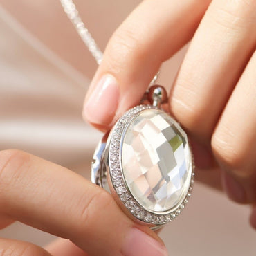 Newbridge Photo Locket with Large Clear Stone