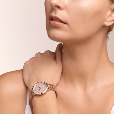 Coeur De Lion 7611 Matt Monochrome Stainless Steel Watch, Rose Gold