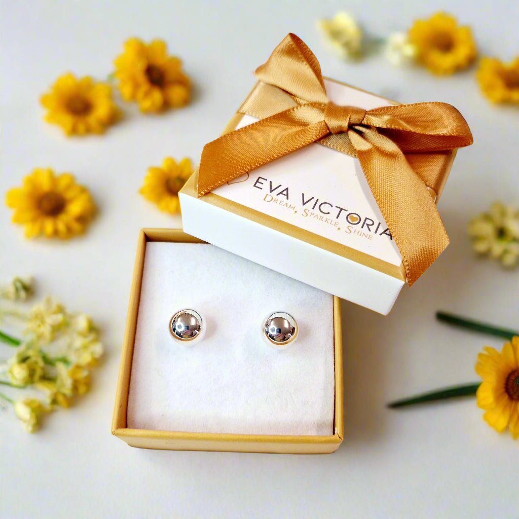 Sterling Silver Ball Stud Earrings