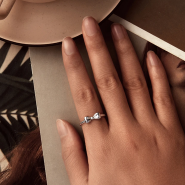 Sterling Silver Bow Ring Adjustable Size
