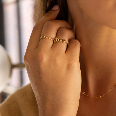 9ct Yellow Gold Star Ring