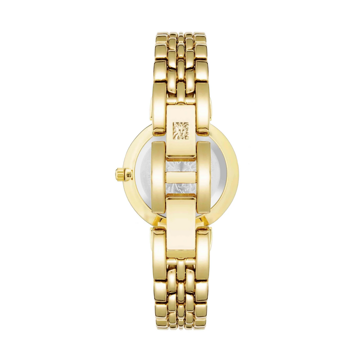 Anne Klein Green Roman Numeral Dial Gold Watch