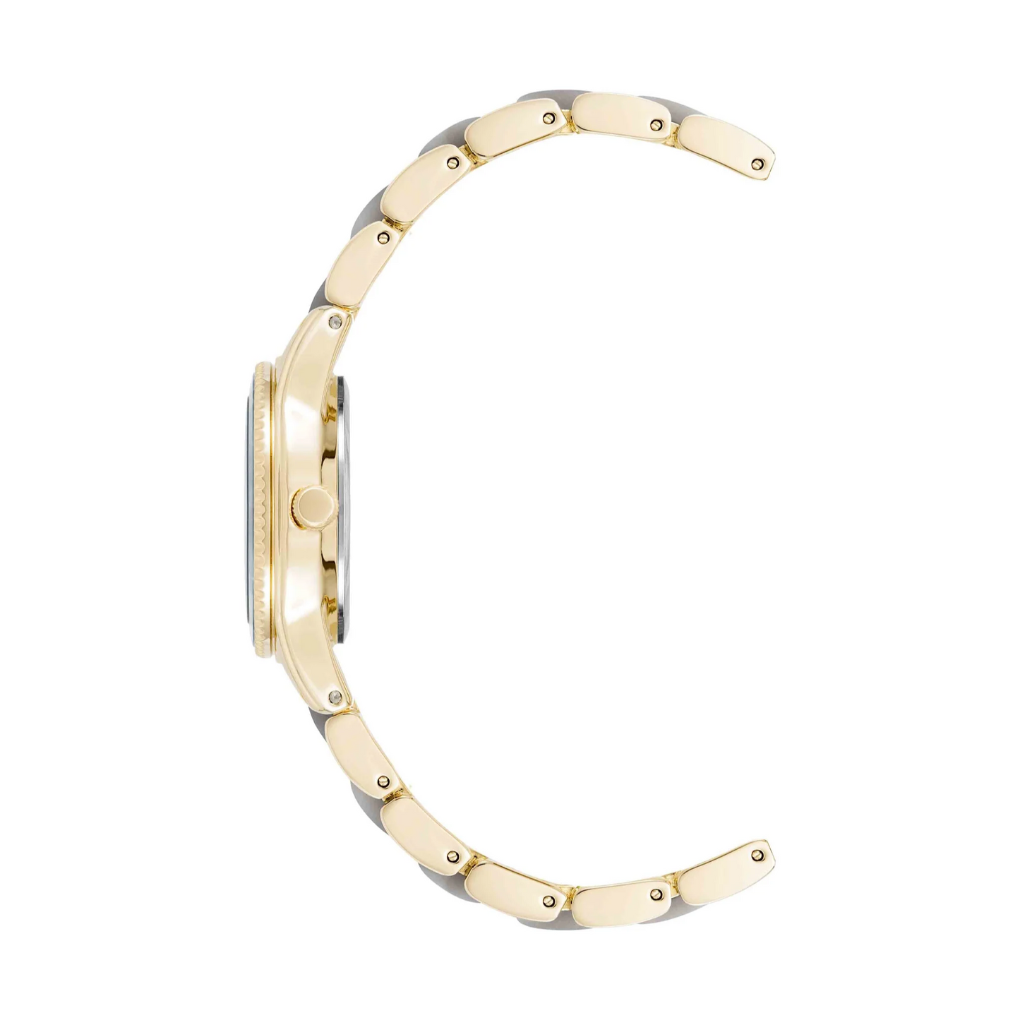 Anne Klein Gold Pearlescent Acetate Link Bracelet Watch