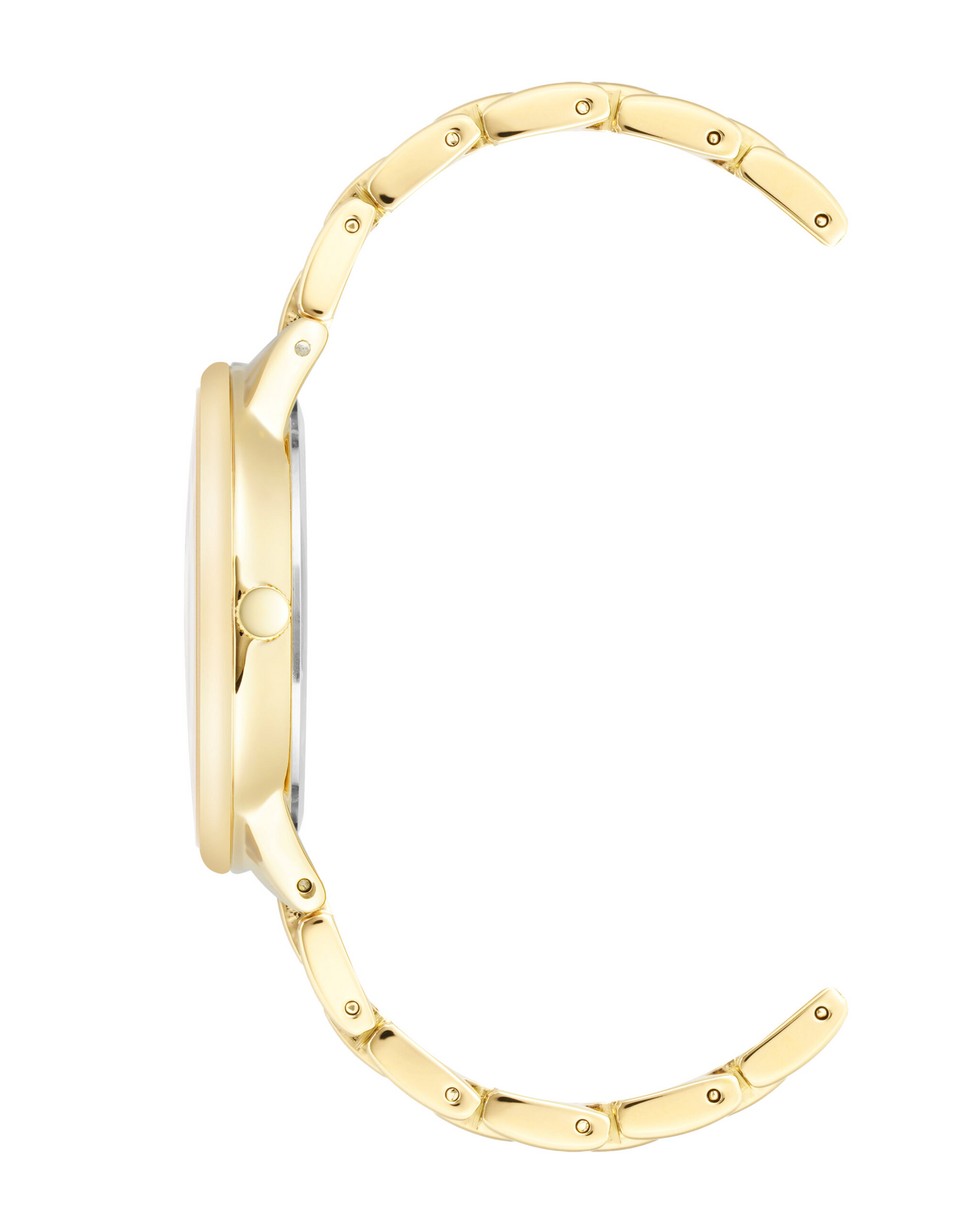 Anne Klein Black Mother of Pearl Gold Watch