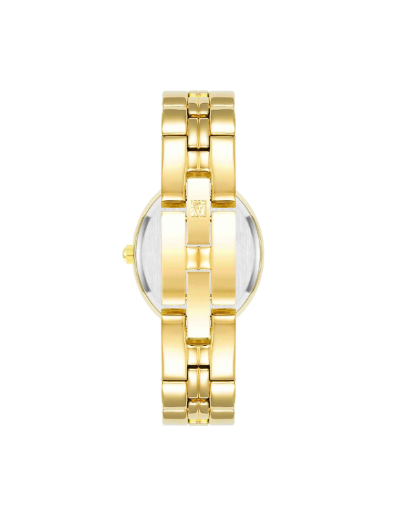 Anne Klein Minimalist Oval Case Gold Watch