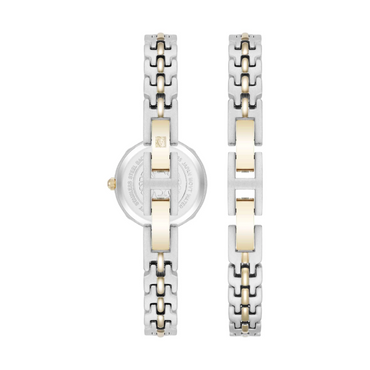 Anne Klein Modern Easy To Read Dial Gold & Silver Bracelet & Watch Gift Set