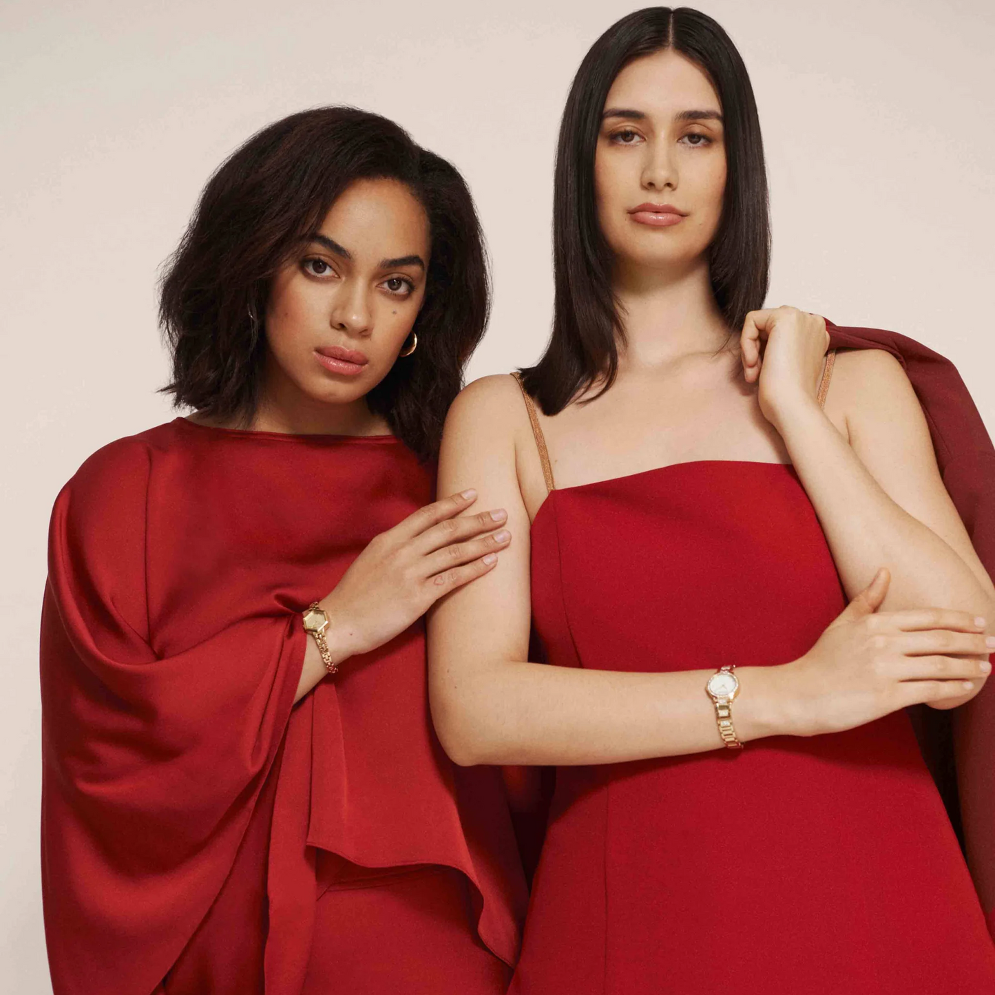 Anne Klein Petite Hexagonal Black & Gold Bracelet Watch