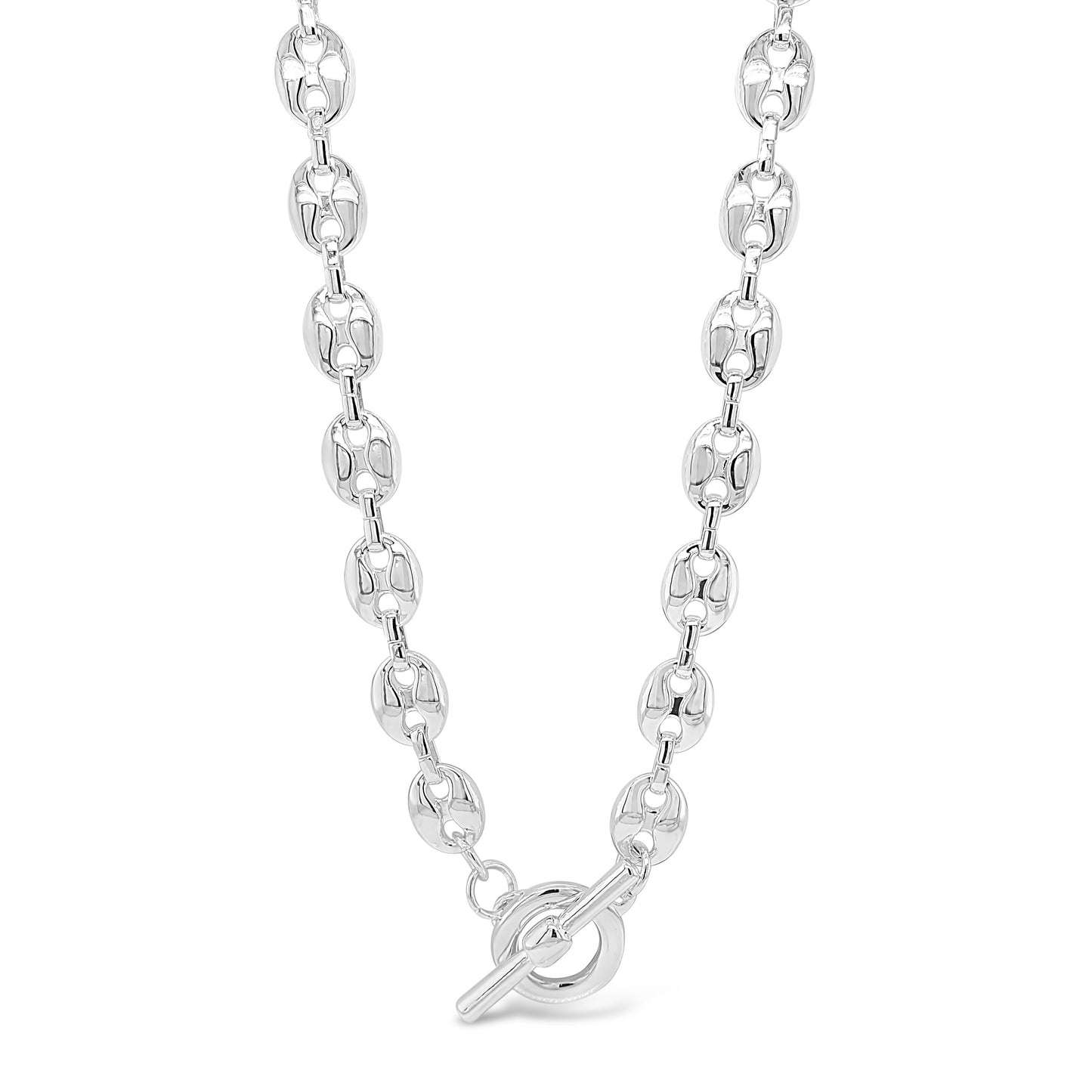 Absolute Jewellery 18" Coffee Bean T-Bar Necklace