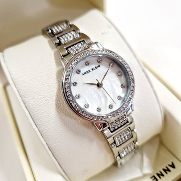 Anne Klein Mother of Pearl Silver Watch