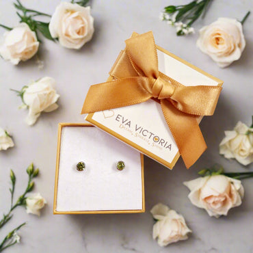 August Birthstone Sterling Silver Pendant & Earrings Set