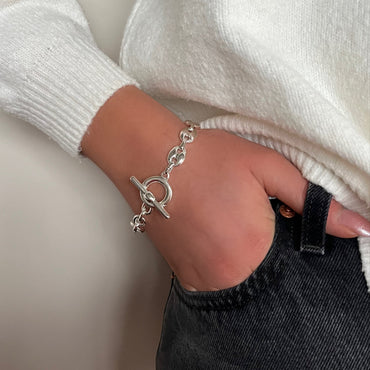 Absolute Jewellery Coffee Bean T-Bar Bracelet