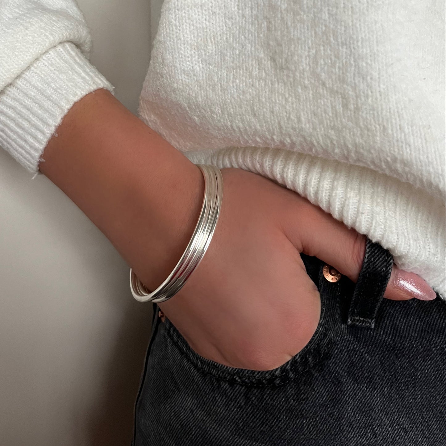 Set of 3 Bangles in Gold or Silver