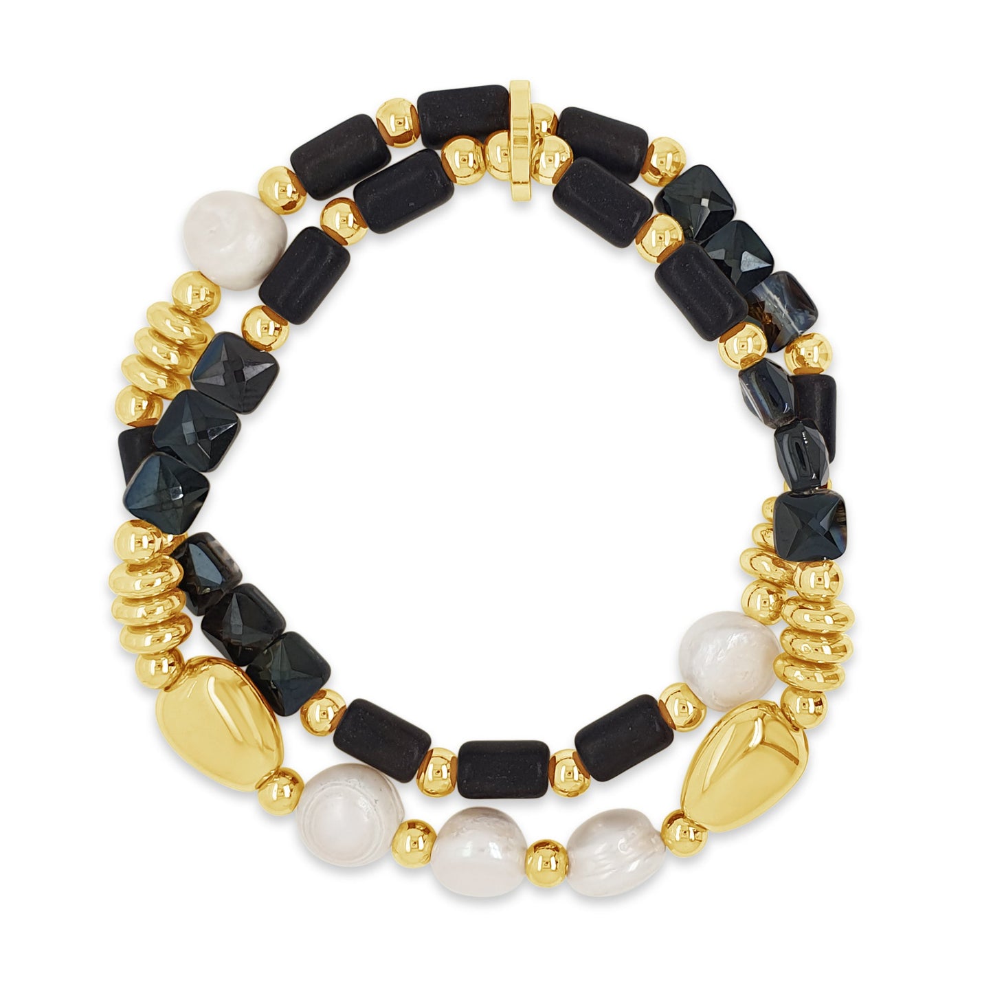 Absolute Jewellery Beads & Pearls Double Bracelet
