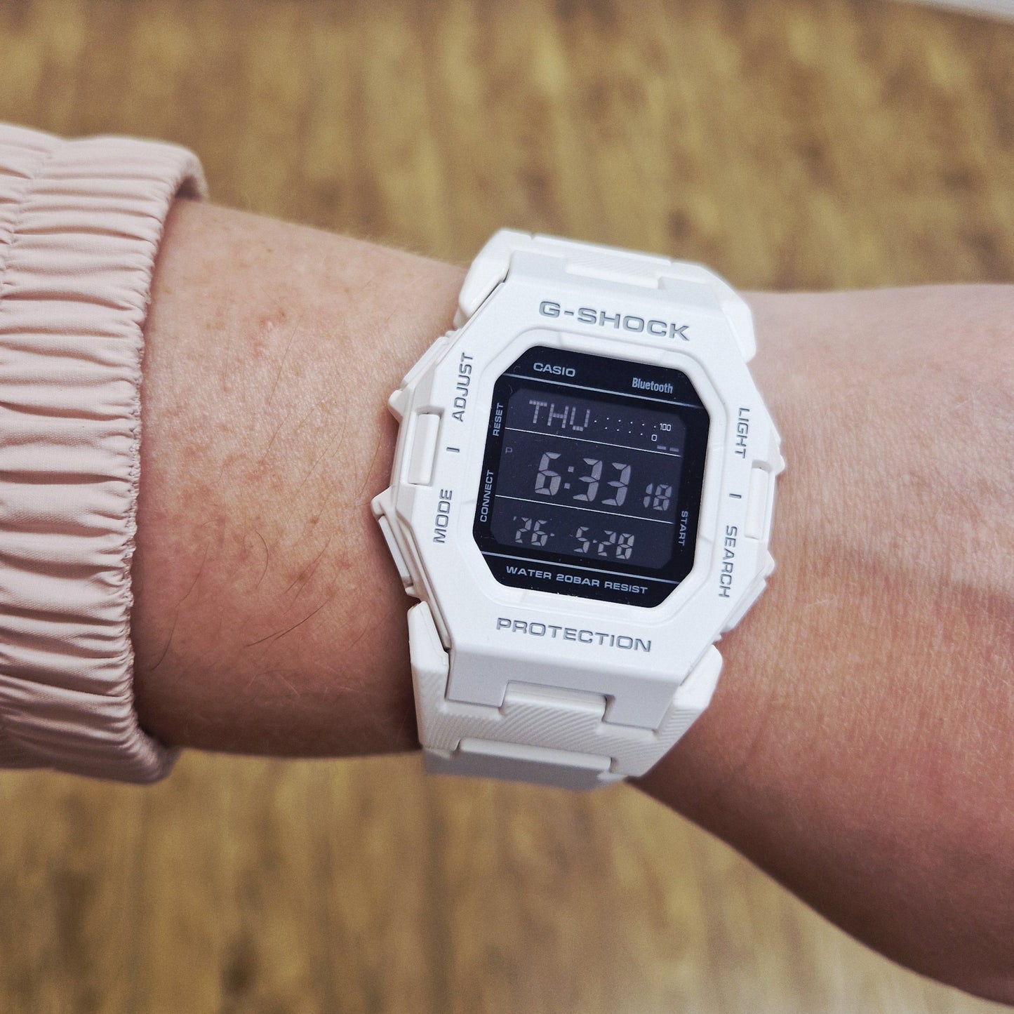 Casio G-Shock GD-B500-7ER Slim Digital Bluetooth Watch – White