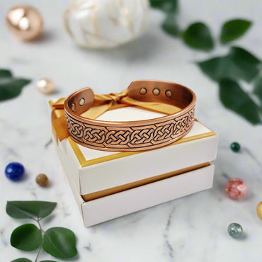 Celtic Copper Magnetic Bangle for Men Eva Victoria Ireland