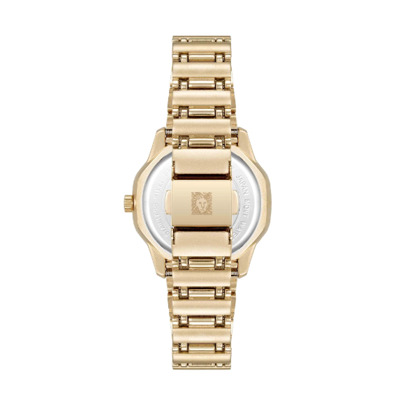 Anne Klein Crystal Accented Octagonal Case Watch