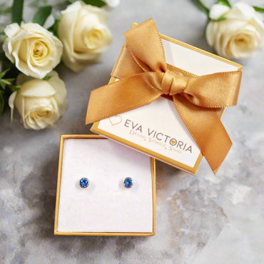 December Birthstone Sterling Silver Pendant & Earrings Set