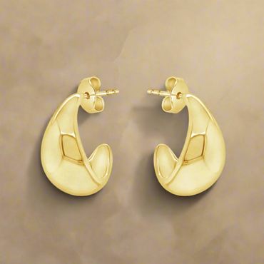 Absolute Jewellery Bulbous Hoop Earrings