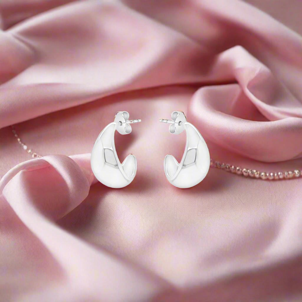 Absolute Jewellery Bulbous Hoop Earrings