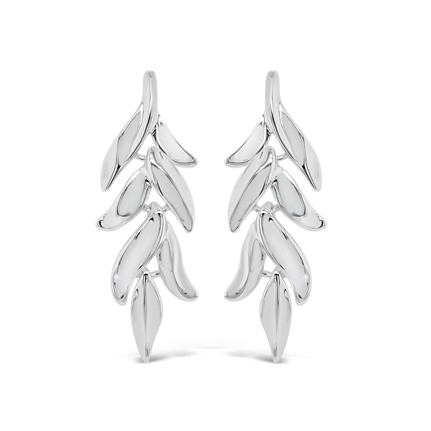 Absolute Jewellery Leaves Cascade Statement Earrings