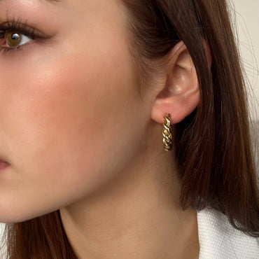 Absolute Jewellery Medium Twist Hoop Earrings