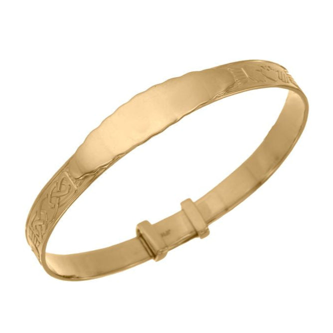 Gold Claddagh Baby Bangle Irish Christening Gift Ireland – Eva