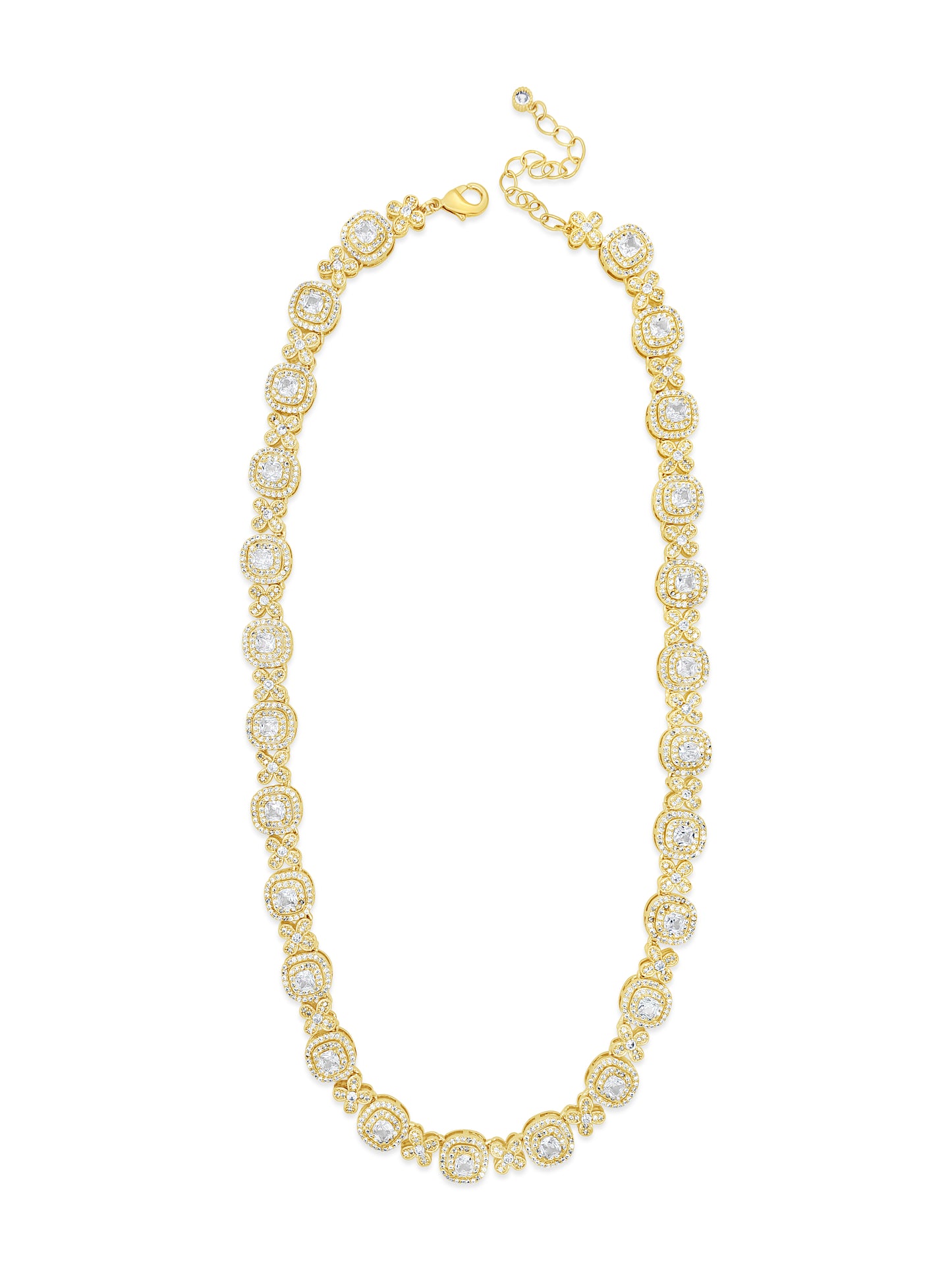 Absolute Jewellery Floral Yellow Gold Necklace