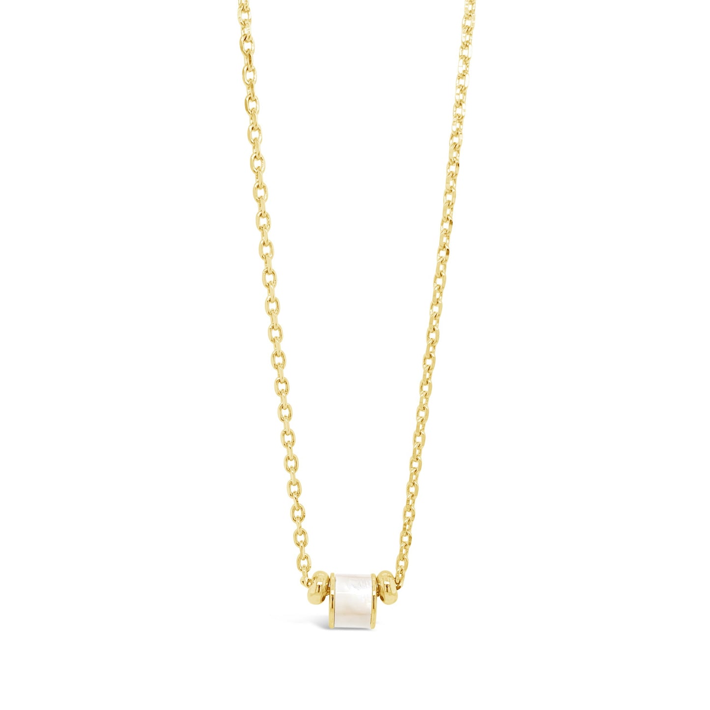 Absolute Jewellery White Opal Barrell 16" Pendant