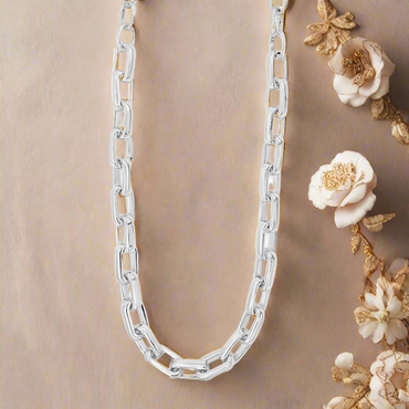 Absolute Jewellery 16" Paperclip Chain in Gold or Silver