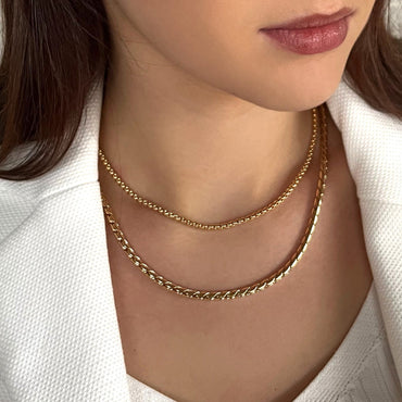 Absolute Jewellery Box & Rope 2 Chains Necklace