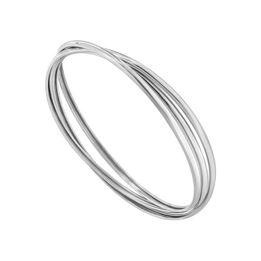 Sterling Silver Three Strand Russian Bangle