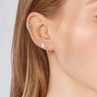 9ct Gold Trilogy Flat Back Cartilage Piercing