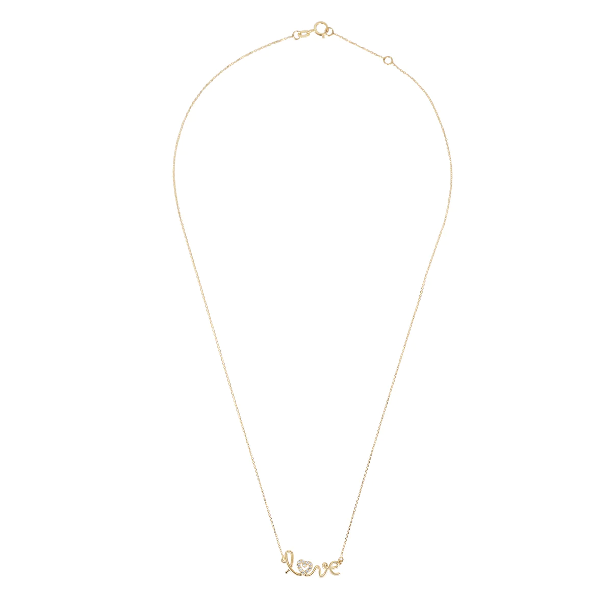 9ct Gold Love Letters Handwriting Pendant