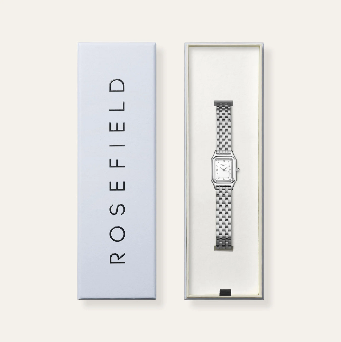 Rosefield Ivy White Silver Watch